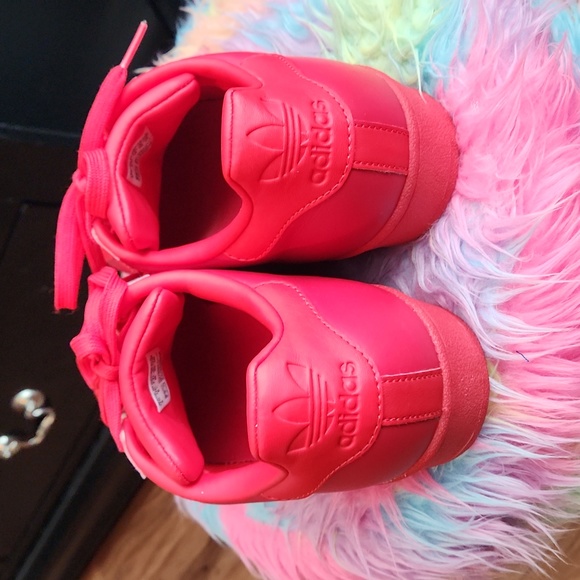 Adidas Originals Superstar Sneakers Red Size M8 W9 2016 collection Retro - Picture 5 of 13